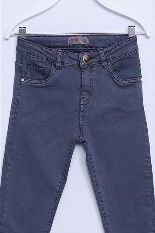 Anthracite color Trousers Jeans With Pockets Jeans For Girls Girls |PC-312838
