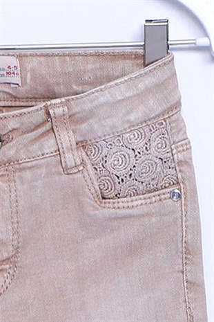 Beige Pocket Jeans|PC 210117