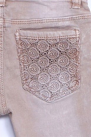 Beige Pocket Jeans|PC 210117