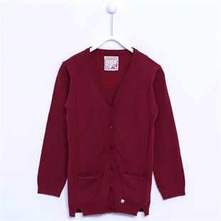 Burgundy Front Button closure long Coltrico Cardigan | T 75350