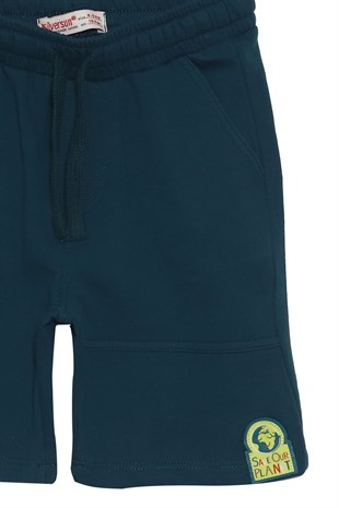Boys Kids Petroleum Colored Wescen Knitted Shorts | Kc 217917