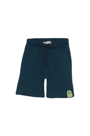 Boys Kids Petroleum Colored Wescen Knitted Shorts | Kc 217917