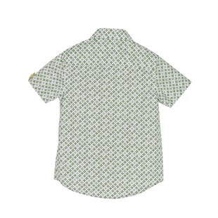 Boys Children Green color Handles Button Detailed Short Sleeve Woven Shirt | GC 216248