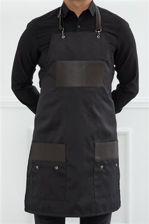 Erkek Mutfak Önlüğü,Siyah - Koyu Kahverengi,MO-8