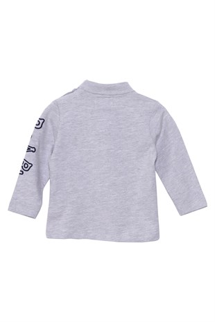 Gray Printed Baby Boy T-Shirt |BK 114698