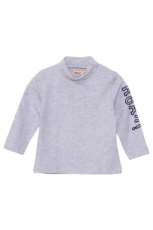 Gray Printed Baby Boy T-Shirt |BK 114698