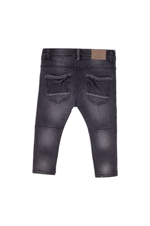 Gray color Jeans Denim Washed 5 Pockets Adjustable Inside Waist Jeans Bطفل-ولادي|PC 110153