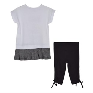 Girl child white color printed skirt tip FIRIFRLI t-shirt tights suit | ! KT 215345 TSHIRT & Tights.