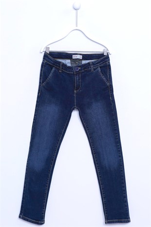 Dark Denim color Jeans Denim 4 Pocket Washed Jeans Boys |PC 310585