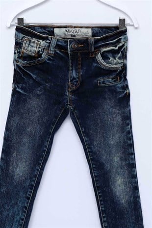 Dark Denim color Jeans Washed Pocket Denim Jeans Boys |PC 74405