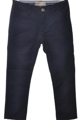 Lacivert Renkli Pantolon Dokuma 5 Cepli Beli İçten Ayarlanabilir Pantolon Erkek Çocuk |PC 210081