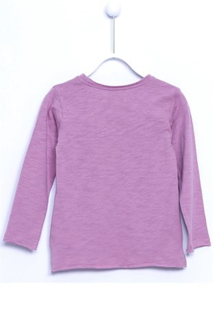 Printed Long Sleeve Knitted T-Shirt|BK 210188-lilac