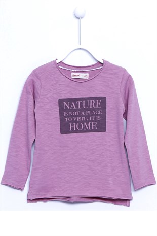Printed Long Sleeve Knitted T-Shirt|BK 210188-lilac