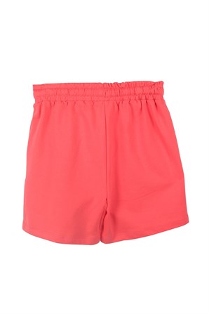 Pink Color Printed Elastic Waist Young Girl Knitted Shorts |SC 319026