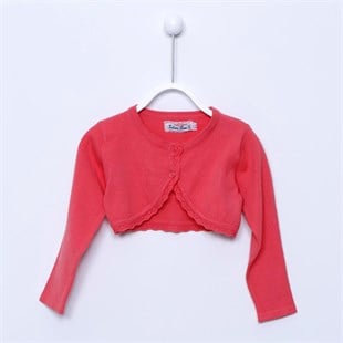 Pink Long Sleeve FrillyKnitwear Bolera|T 64533