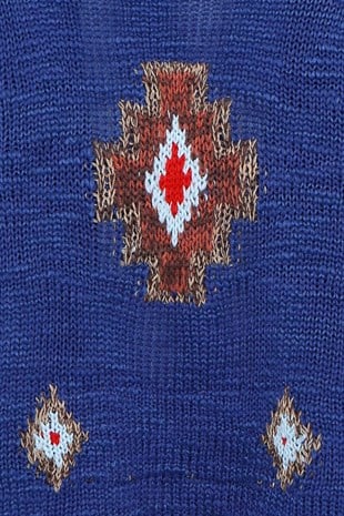 dark blue Patterned Long SleeveKnitwear Cardigan|T 210465