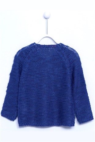dark blue Front Buttoned Pompom Knitwear Cardigan|T 210435