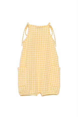 Silversunkids | طفل-بناتي Yellow color Gym Hanging Pockets Knitted Tulum | Ct 118053