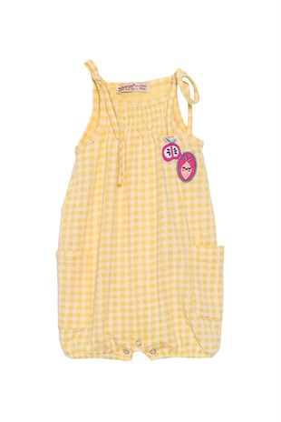 Silversunkids | طفل-بناتي Yellow color Gym Hanging Pockets Knitted Tulum | Ct 118053
