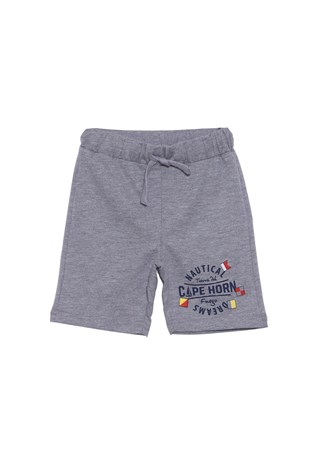 Silversunkids | Boys Children Gray Melange color Westway Knitted Shorts | SC 217757