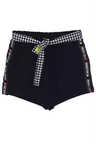 Silversunkids | بناتيin black colored waistline knitted shorts | SC 318071