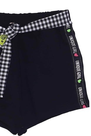 Silversunkids | بناتيin black colored waistline knitted shorts | SC 318071