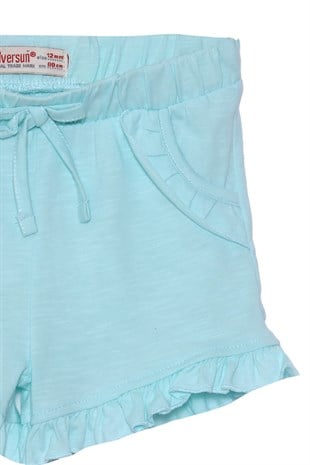 Silversunkids | طفل-بناتي Mint color Westway Ruffling Shorts | Sc mg 08
