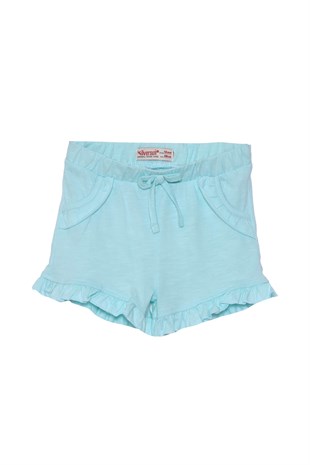 Silversunkids | طفل-بناتي Mint color Westway Ruffling Shorts | Sc mg 08