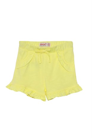 Silversunkids | طفل-بناتي Yellow color Westway Ruffling Shorts | Sc mg 08